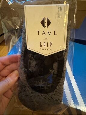 Tavi Grip Chloe Socks - Charcoal Gray NWT